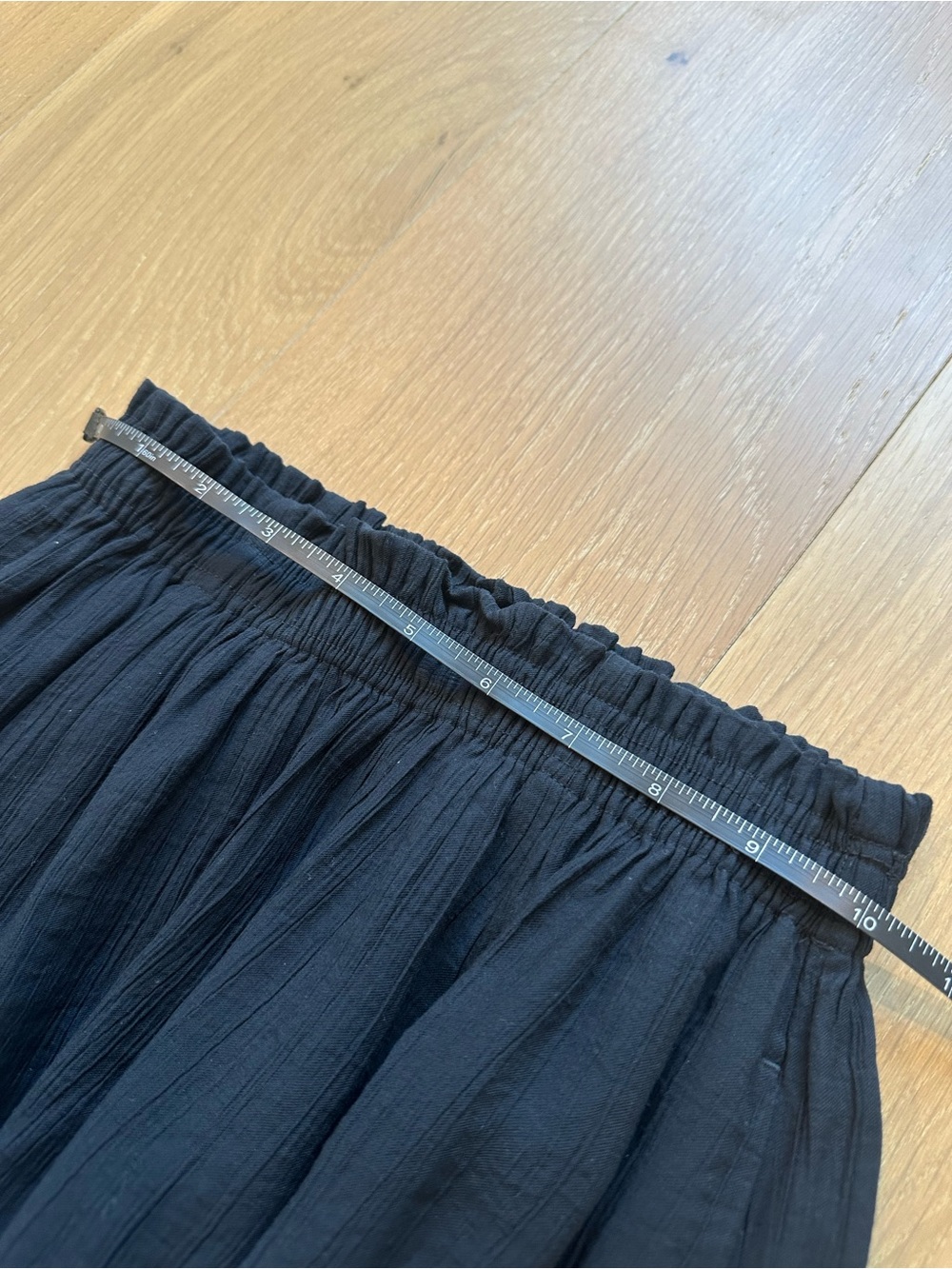 Abercrombie Gauzy Long Elastic Black Maxi Skirt Resortwear Flowy Romantic XS - Picture 8 of 10